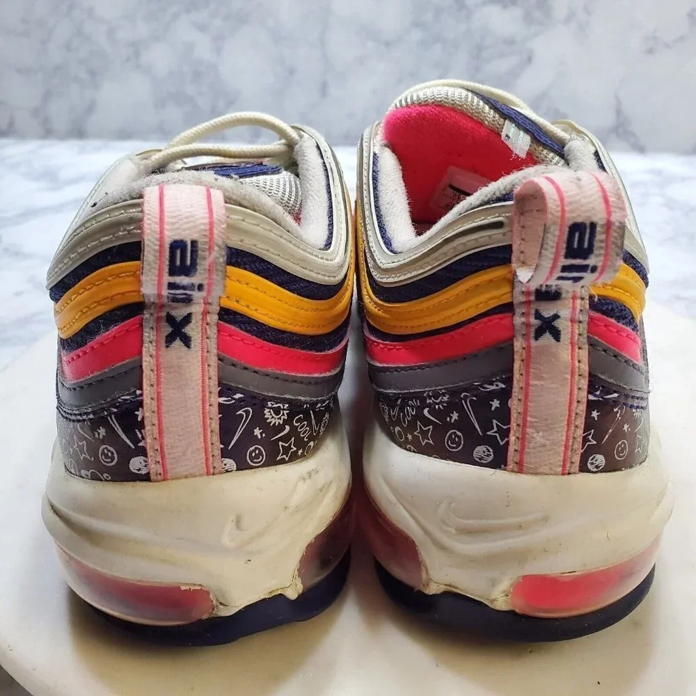 NIKE‎ Air Max 97 GS Sneakers 7Y Orange Pink Purple CI9929-500 School Sporty 2018